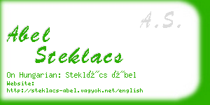 abel steklacs business card